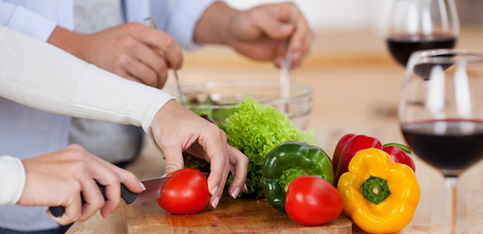 Couple cooking